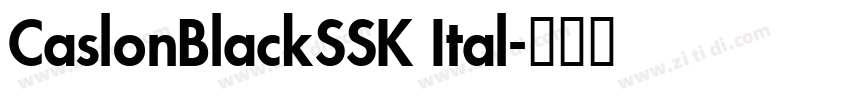 CaslonBlackSSK Ital字体转换